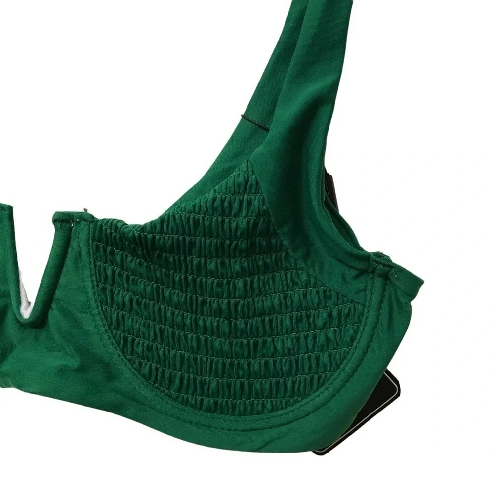 Zaful Green Bikini Top Size US 6